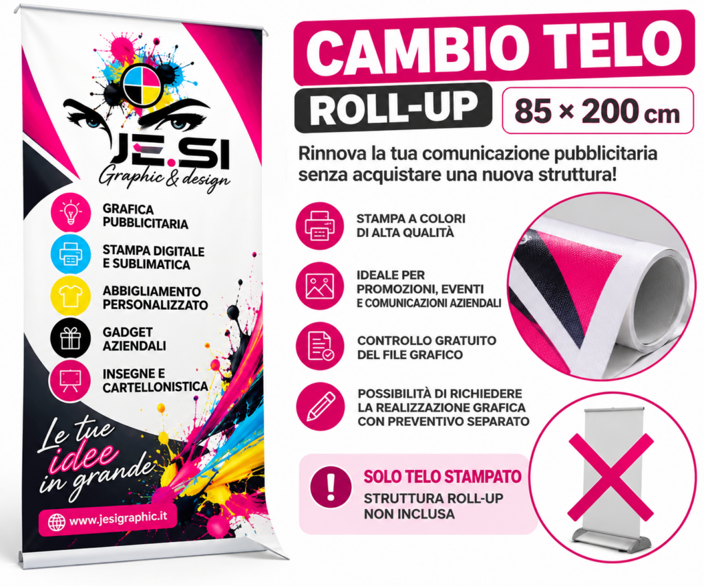 Cambio telo roll-up