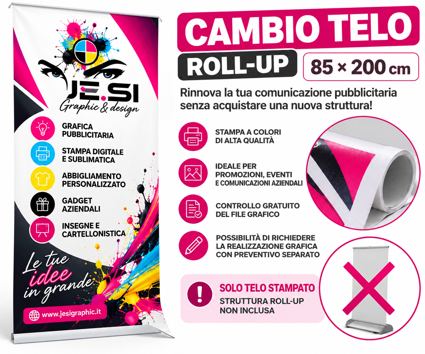 Cambio telo roll-up