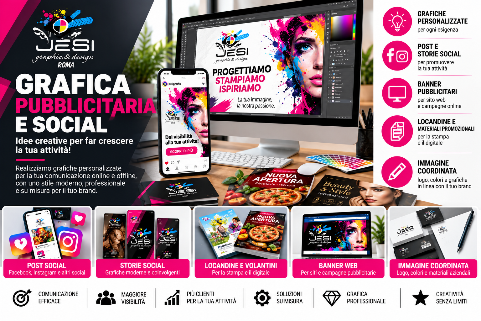 Grafica pubblicitaria e social