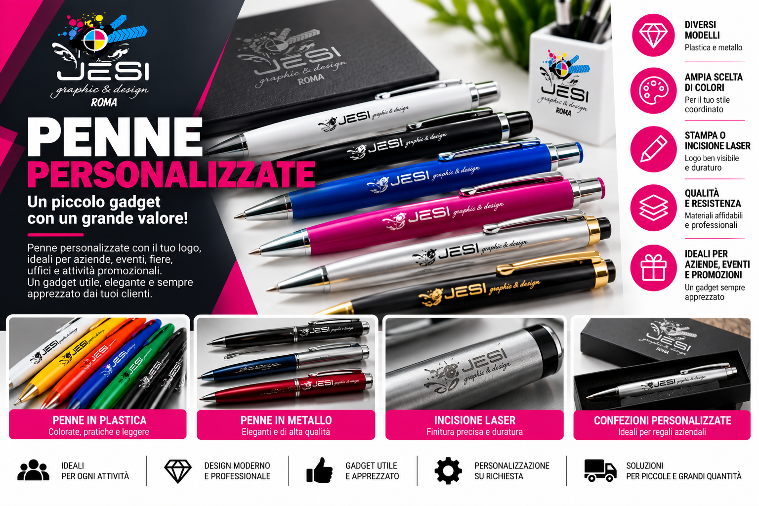 Penne personalizzate