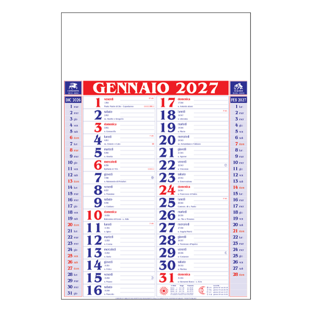 Calendario 2027 RC4491