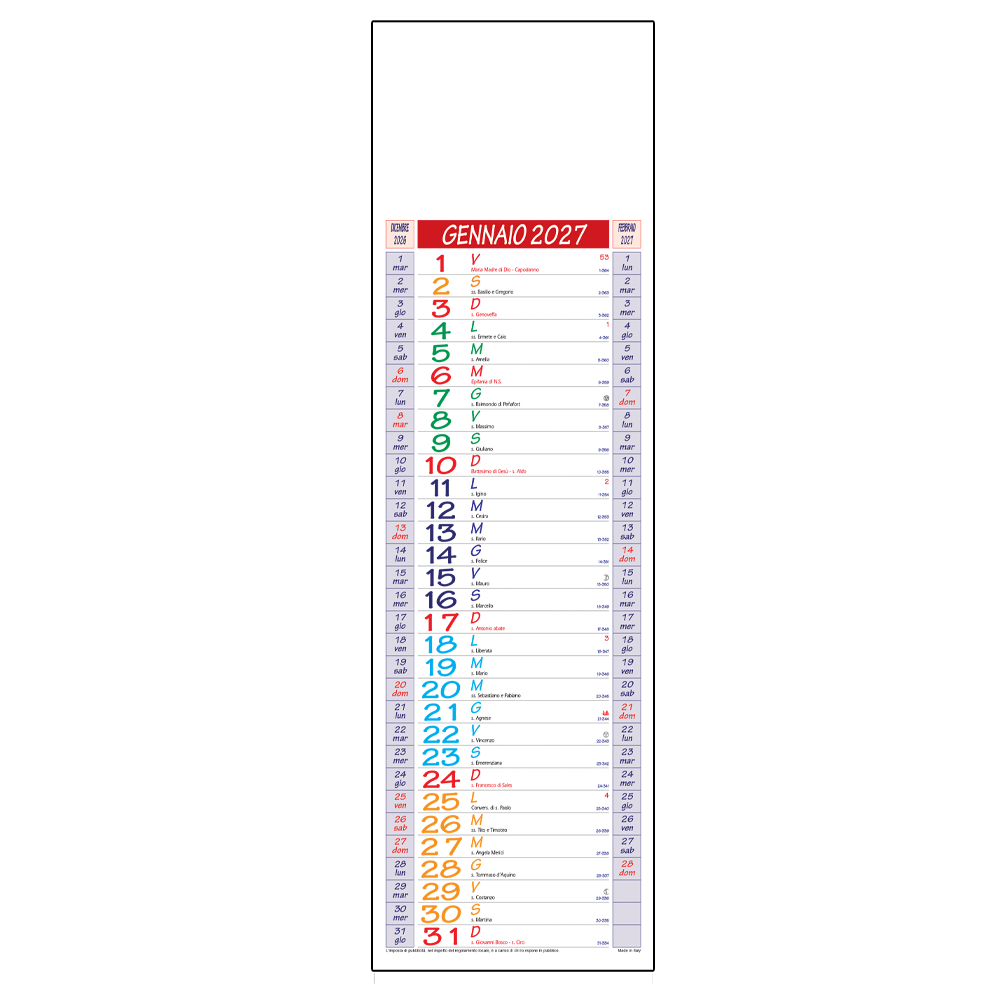 Calendario 2027 RC4598
